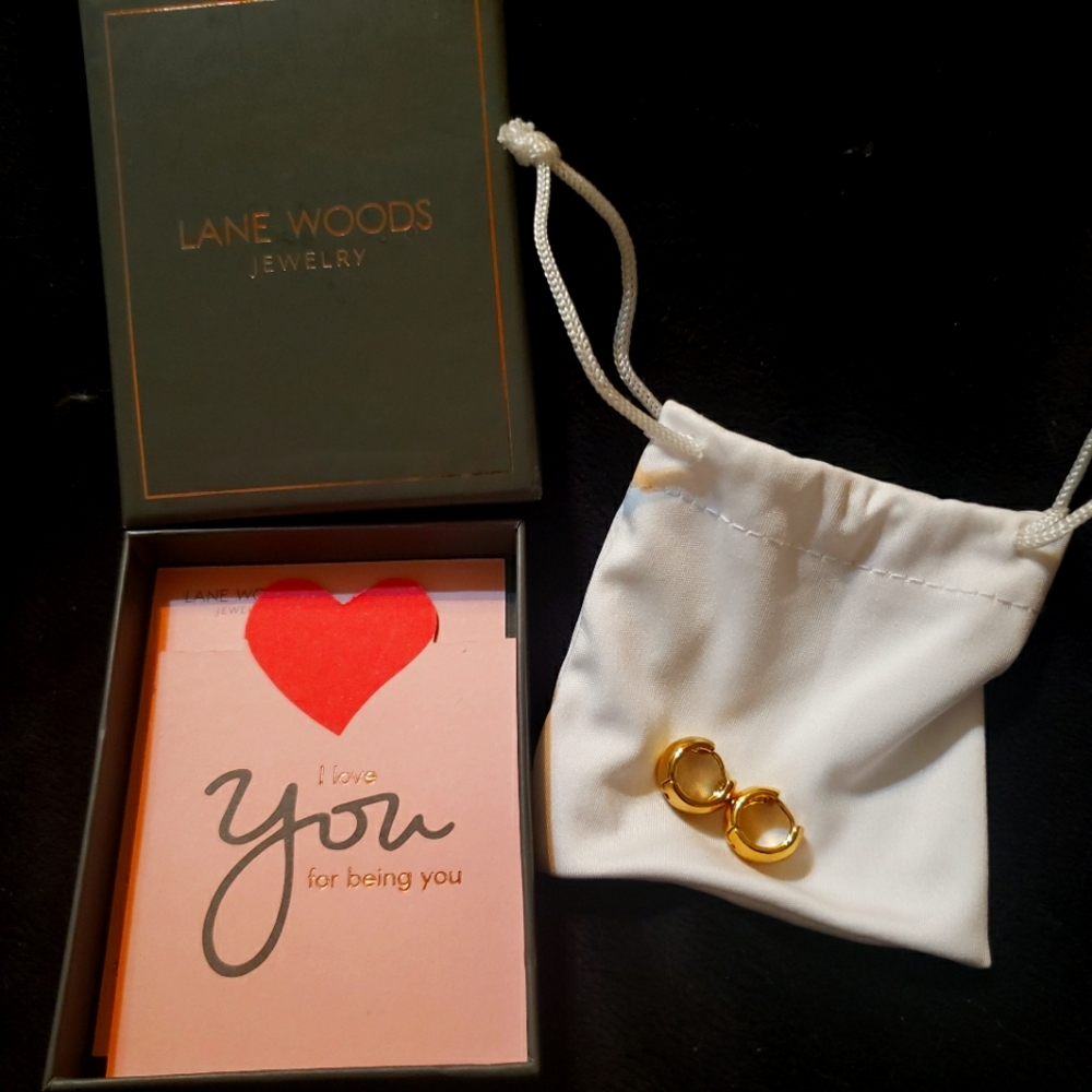 Lane Woods Huggies earrings- gold plated